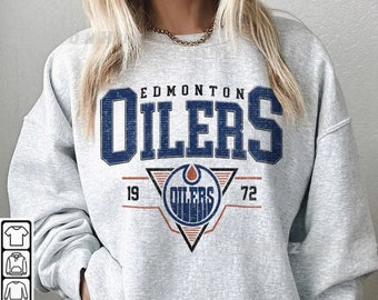 Vintage 90s Edmonton Oilers Shirt, Crewneck Edmonton Oilers Sweatshirt, Jersey Hockey TShirt