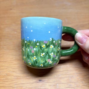 Flower Meadow Espresso Mug · Handmade Earthenware Ceramics