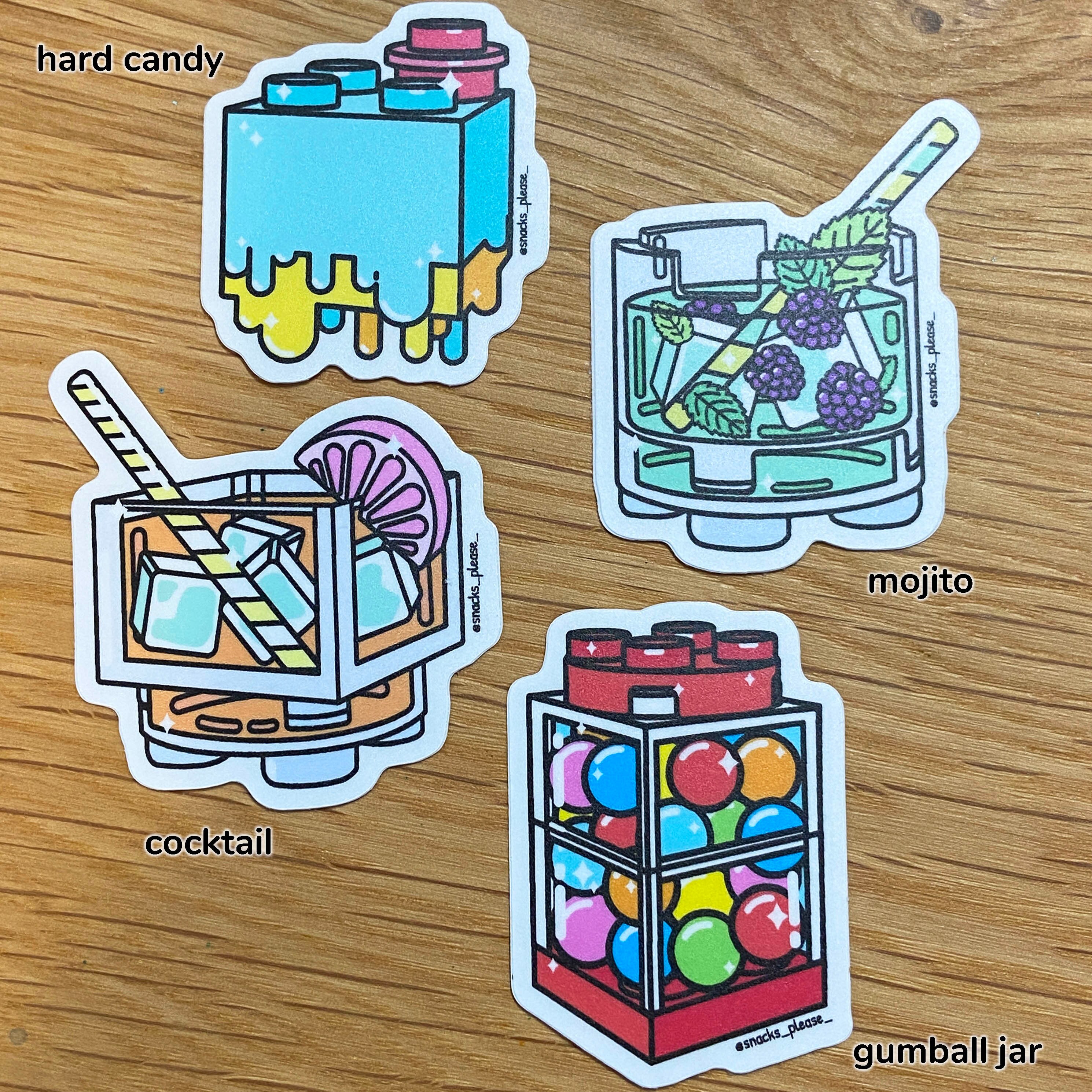 Stackable Snacks Sticker – Matte Vinyl Die-cut Food Decal - Etsy