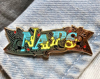 Pin de esmalte NAPS · Perfeito para amantes de soneca · Sono · Rainha da soneca · Relaxamento