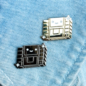 Little Cartridge Buddy Mini Enamel Pin · Retro Video Game Console · Board Filler · Shiny Flair Lapel Pin