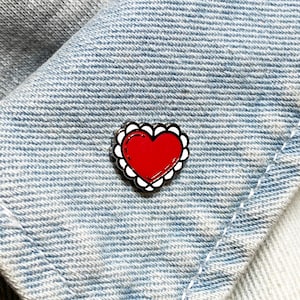 The Valentine Heart · A "Tattoo Shop Flash" Pin Old School/ Traditional Tattoos ·  Shiny Flair Lapel Pin