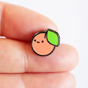 Mini Peach Enamel Pin · A Lil Buddies Pin · Original Characters · Board Filler · Shiny Flair Lapel Pin
