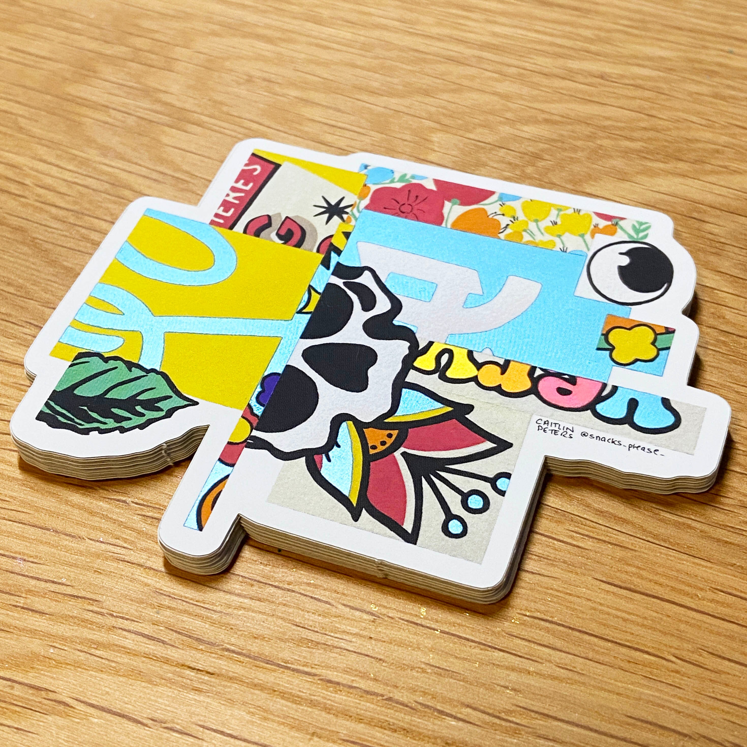 Art Collage Sticker Pop Art, Rainbow - Metallic Mirror Effect Vinyl ...