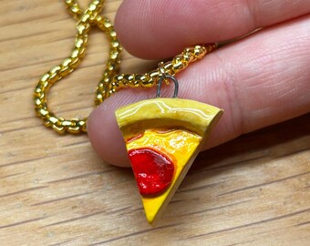 Pizza Charms · Handmade Ceramic Necklace/Bracelet · Stoneware Clay