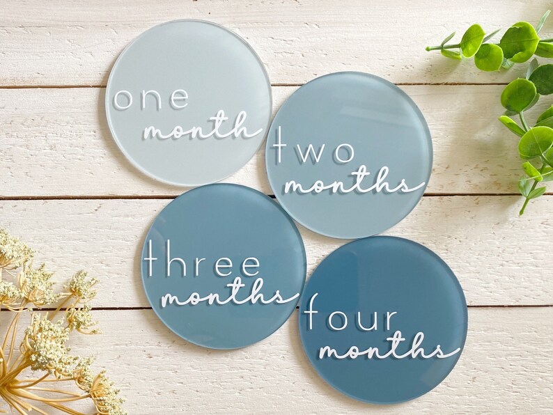 Acrylic Monthly Baby Milestones Markers Baby Shower Gift Baby Photo ...