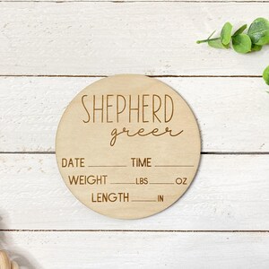 Wooden Birth Stats Baby Announcement, Personalized Baby Name Sign with Birth Stats, Newborn Name Sign, Stats Sign, Baby Keepsake