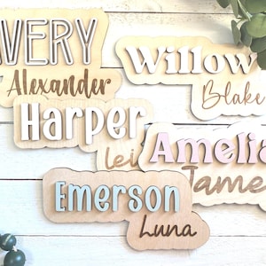 Personalized Baby Name Sign: Laser Cut Wood Nursery Decor