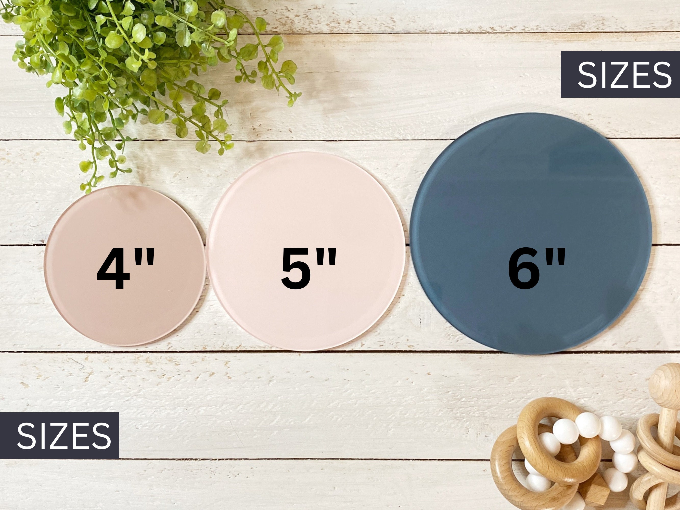 Baby Name Rounds Retro Baby Name Sign Acrylic Baby Name Announcement Baby Photo Prop ...