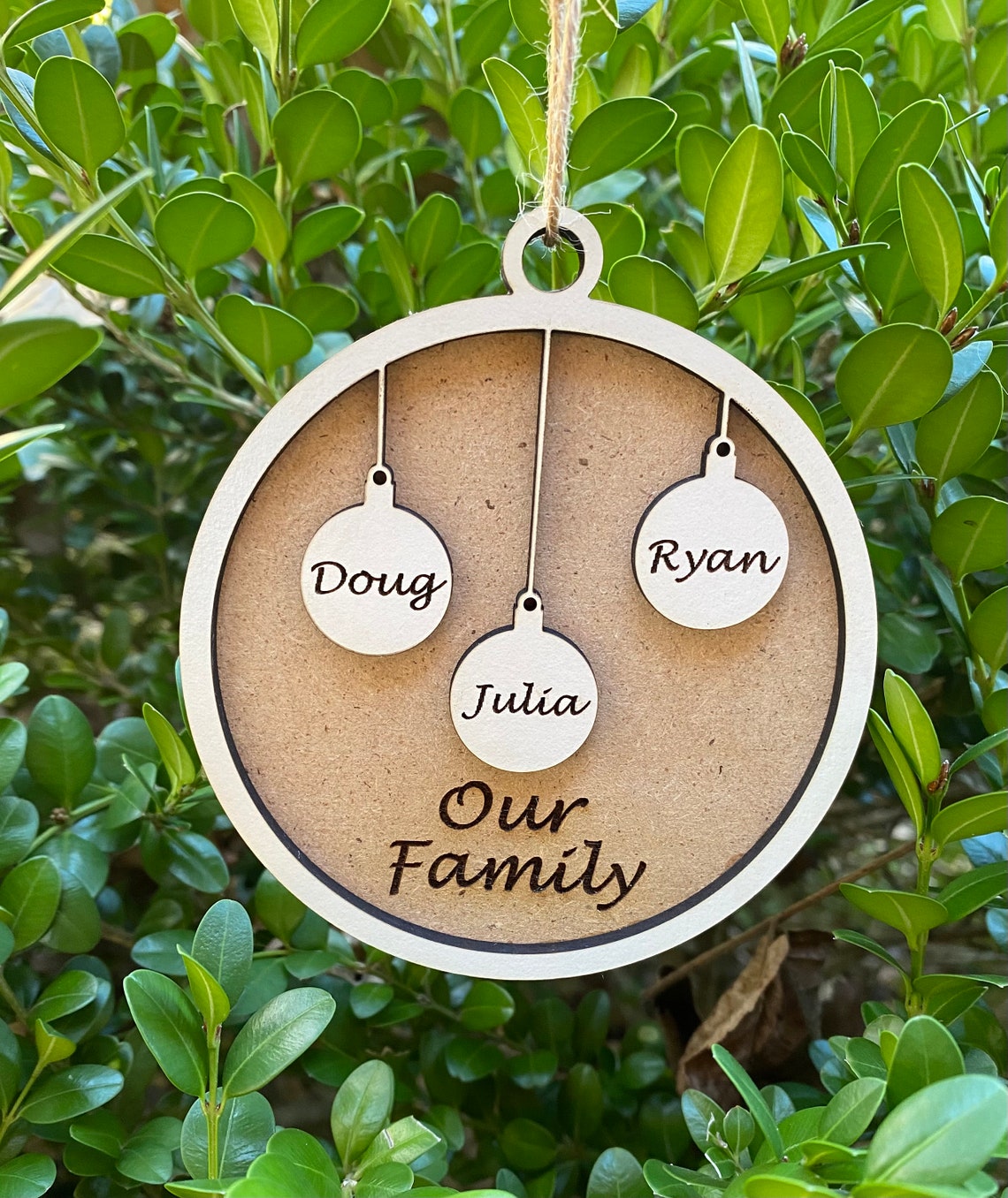 Personalized Family Ornament Family Name Christmas Ornament Etsy