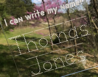 Personalized Trace Your Name Learn to Write Your Name Practice Sign Dry Erase