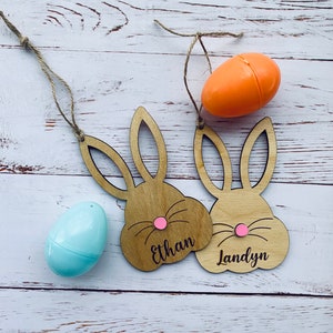 Personalized Easter Basket Name Tags, Personalized Easter Tag, Easter Bunny Tag, Easter Basket, Easter Gift, Easter Bunny Ornament