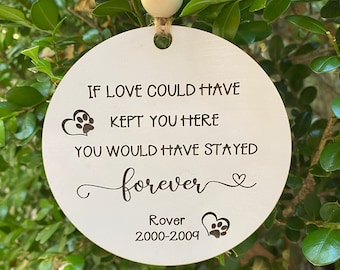 Pet Memorial Ornament, Pet Ornament, Dog Ornament, Cat Ornament, Personalized Ornament, Memorial Ornament, In Memory, Christmas Ornament