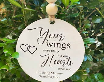 Your Wings Were Ready ornament, Personalized Ornament, Memorial Ornament, In Memory Ornament,  Christmas Ornament, Ornament, Christmas Tree