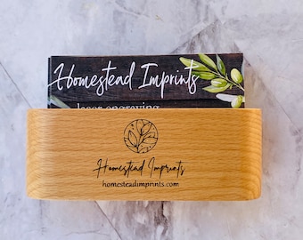 Engraved Desktop Business Card Holder