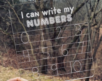 Personalized Trace Your Letters, Trace Your Numbers, Learn to Write Your Name, Practice Sign Dry Erase, PreSchool, Kindergarten