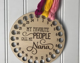 Thread Holder Floss Organizer Cross Stitch Organizer Sewing My Favorite People call me Grandma Nana