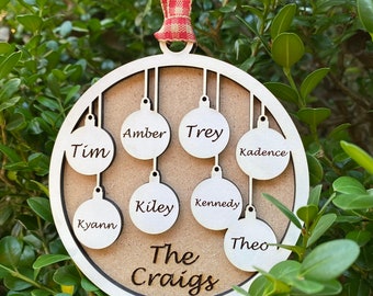Personalized Family Ornament, Family Name, Christmas Ornament, Personalized Ornament, Family Ornament, Christmas Tree, Ornament