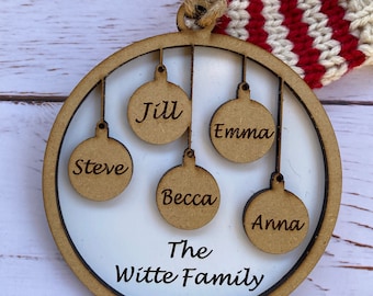 Personalized Family Ornament, Family Name, Christmas Ornament, Personalized Ornament, Family Ornament, Christmas Tree, Ornament