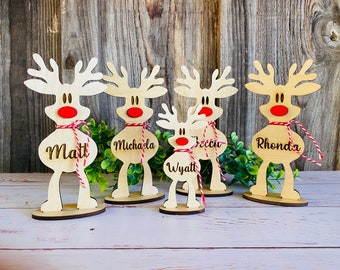 Personalized Reindeer Family, Reindeer, Family Names, Family Christmas Decoration, Place Setting,  Christmas, Christmas Decoration