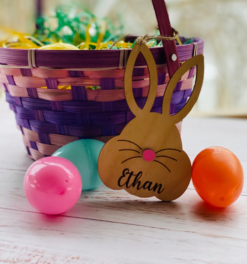 Personalized Easter Basket Name Tags Personalized Easter Tag Etsy