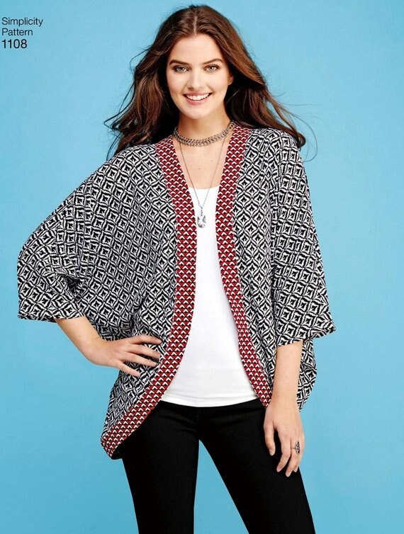 Sewing Pattern Kimono Cardigans Pattern Kimono Duster Etsy