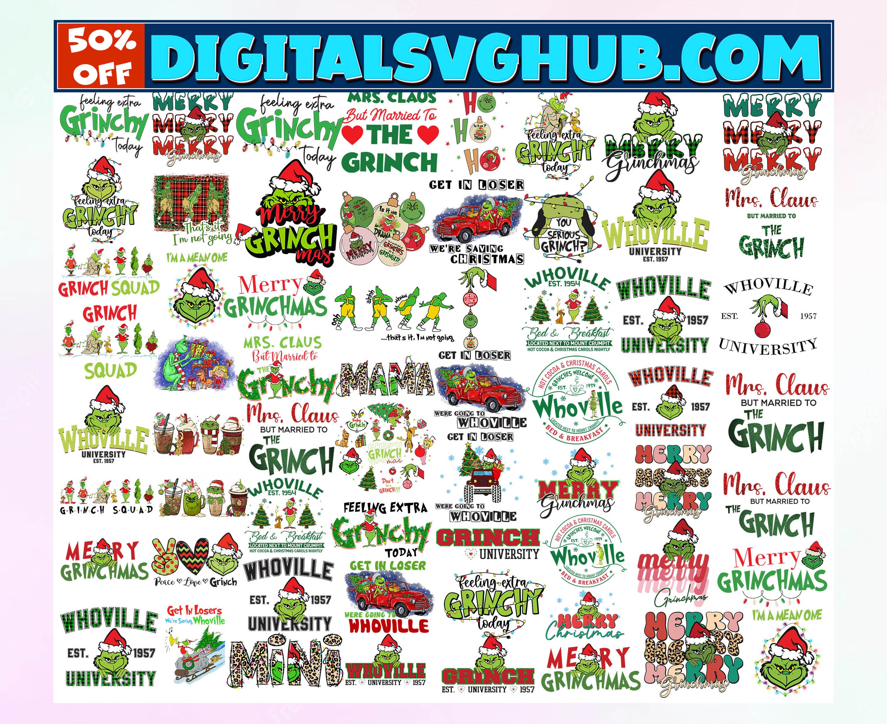New Grinch Face SVG Bundle PNG Cricut Grinch Svg Christmas - Etsy