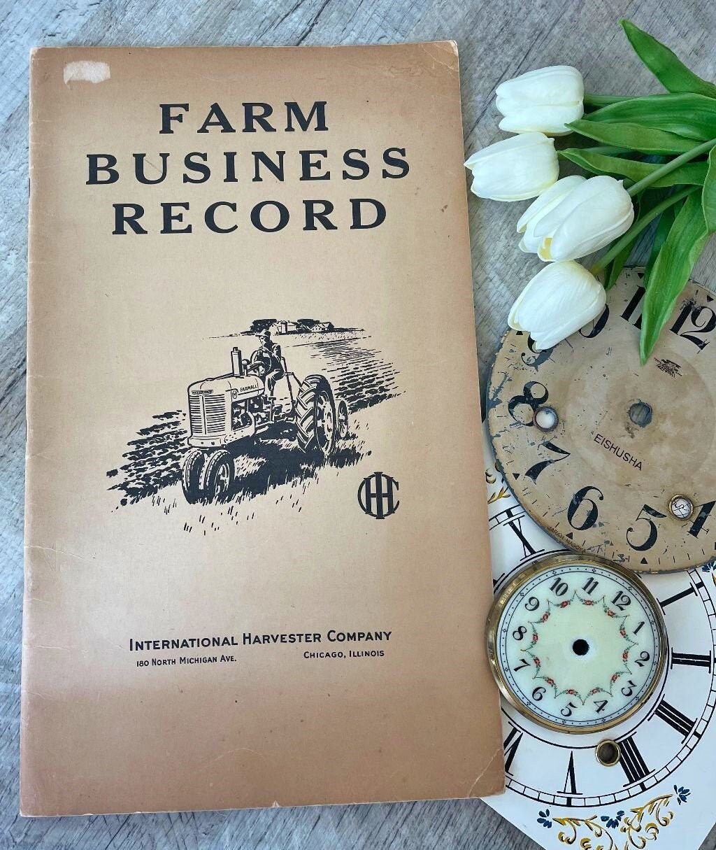 Vintage Ledger Book Farm Ledger Accounting Ledger Vintage Etsy