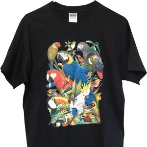 Tropical Bird T Shirt, Parrot Exotic Bird Avian World , Sweatshirt, Hoodie Available On Request 210c image 2