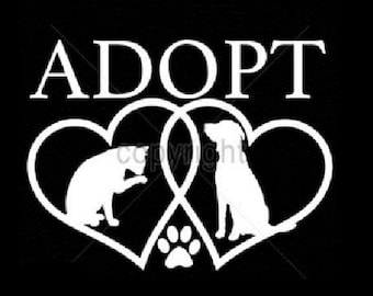 Adopt T Shirt, Dog & Cat Rescue Adoption  (Sweatshirt,  Hoodie Available On Request  #999j