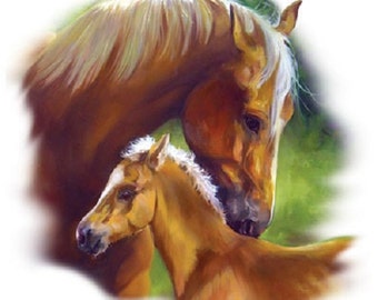 Hold Your Horses Cotton quilt fabric Penny Rose Digital Panel 36x44 Palomino