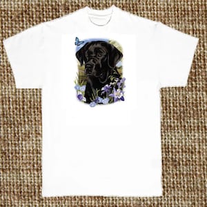 Black Lab T Shirt, Dog Shirt, (Sweatshirt,  Hoodie Available On Request) #872a