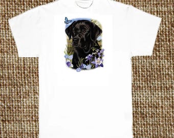 Black Lab T Shirt, Dog Shirt, (Sweatshirt,  Hoodie Available On Request) #872a