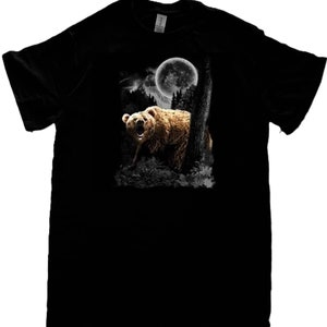Bear T Shirt, Grizzly or Brown Bear (Sweatshirt, Hoodie Available on Request) #227b