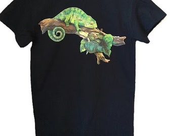Chameleon Lizard T Shirt, (Sweatshirt, Hoodie Available on Request) #519e