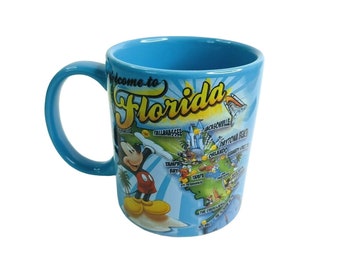 Taza de café Disney Mickey Mouse Bienvenido a Florida de Jerry Leigh, 8,9 cm de alto