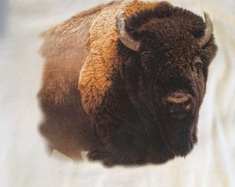 Buffalo Profile T Shirt, Bison Shirt, (Sweatshirt,  Hoodie Available On Request) #298a
