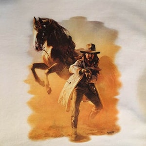 タレントカード Rest&Recreation RR horse graphic tee Western Cowboy Horse T-shirt, Arizona Ranger Gunslinger Graphic