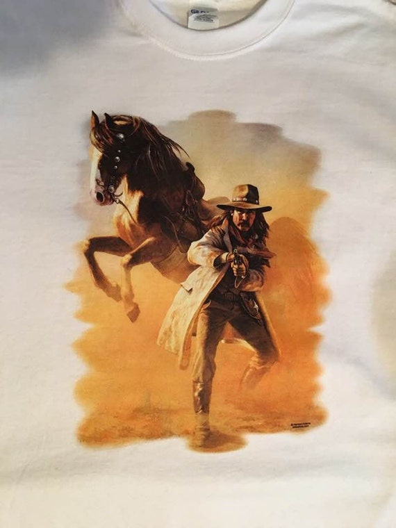 タレントカード Rest&Recreation RR horse graphic tee Western Cowboy Horse T-shirt, Arizona Ranger Gunslinger Graphic