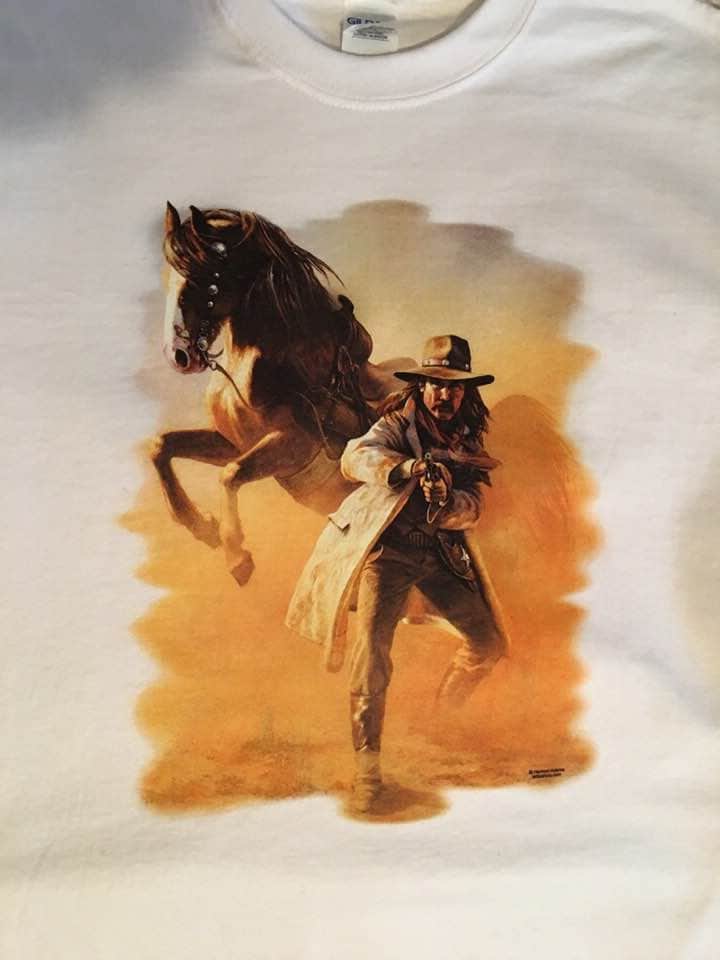 タレントカード Rest&Recreation RR horse graphic tee Western Cowboy Horse T-shirt, Arizona Ranger Gunslinger Graphic