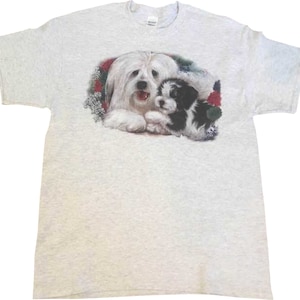 Havanese T Shirt, Havanese & Puppy Dog, (Sweatshirt,  Hoodie Available On Request)  #859