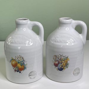 Juego de jarras de cerámica de gres vintage Harris Potteries Clinton China Chicago 9"