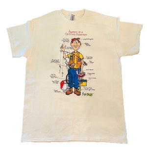 Fishing Shirt, Anatomy of a Fisherman (Sweatshirt, Hoodie Available on Request) #739*