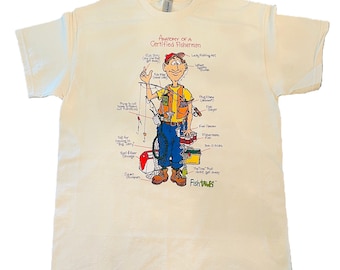 Fishing Shirt, Anatomy of a Fisherman (Sweatshirt, Hoodie Available on Request) #739*