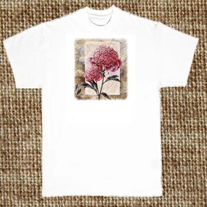 Pfingstrose T-Shirt, Blumen Floral Shirt, (Sweatshirt, Hoodie auf Anfrage erhältlich) # 797d