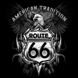 Motorcycle Biker T Shirt, Route 66 American Tradition, (Sweatshirt,  Hoodie Available On Request) #048b