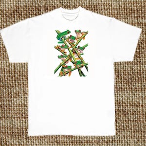 Grüner Frosch-T-Shirt (Sweatshirt, Hoodie auf Anfrage erhältlich) # 261b