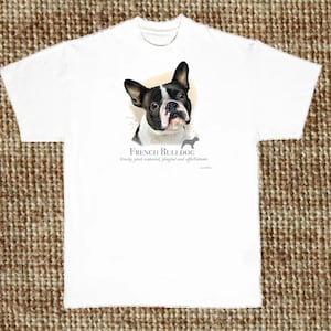 Französische Bulldogge T-Shirt, (Sweatshirt, Hoodie auf Anfrage erhältlich) #821h