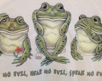 See Hear Speak No Evil Frogs Adult 3XL XXXL