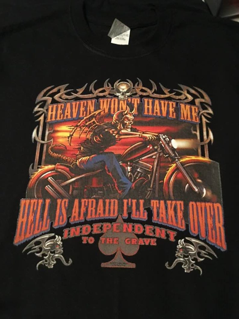 Biker Motorcycle T Shirt Independent to the Grave - Etsy
